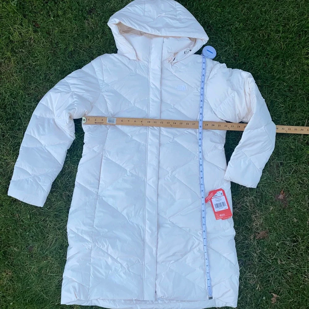 NWT The North Face Miss Metro II Hooded Water Resistant Down Parka GARDENIA(XL)